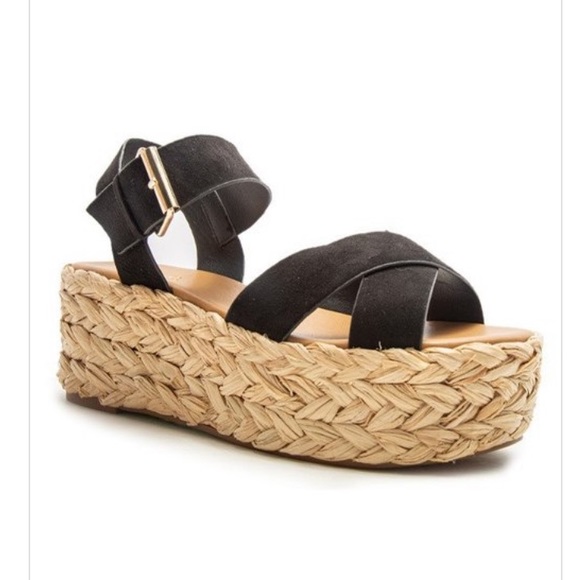 Light Tan Espadrille Platform Sandal - Picture 3 of 3
